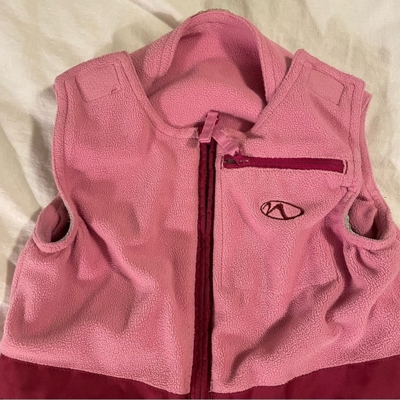 Marker Girls Size 4 Bib Pink Insulated Snow Ski Pants Overalls Fleece - Picture 3 of 13